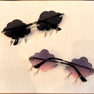 ⛈️ Storm cloud sunglasses with dangling accents (both pairs)